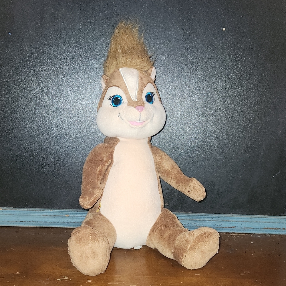Alvin and the Chipmunks Jeanette Chipette Plush Blue Eyes Stuffed Animal Toy